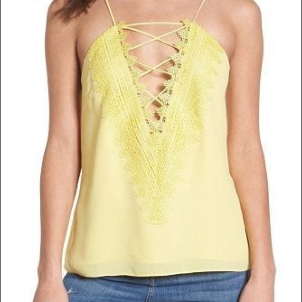 Yellow Strappy Tank Top